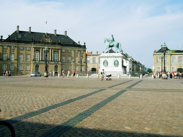 The Amalienborg palace.