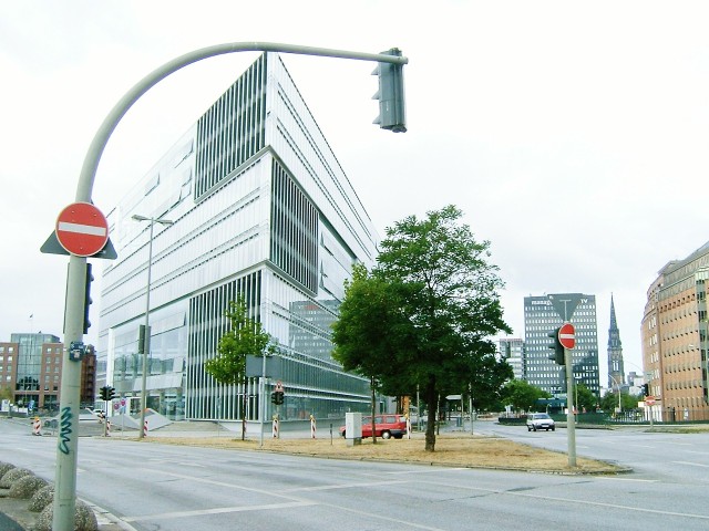 Different architectural styles in Hamburg.