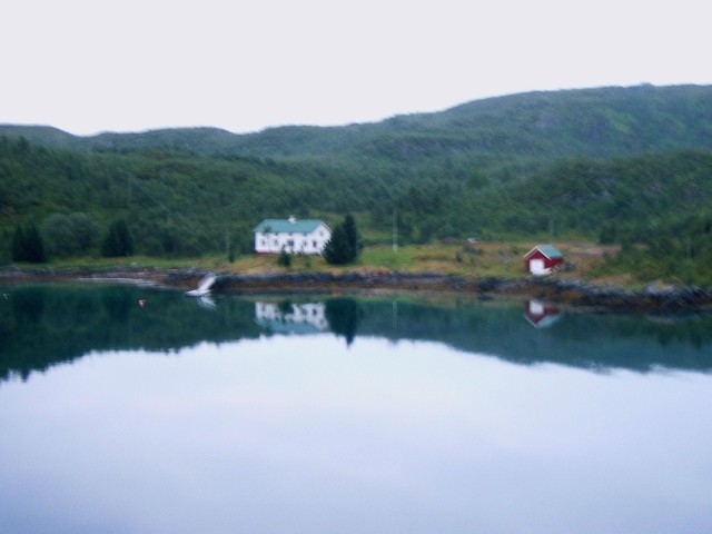 Just outside the Trollfjord.