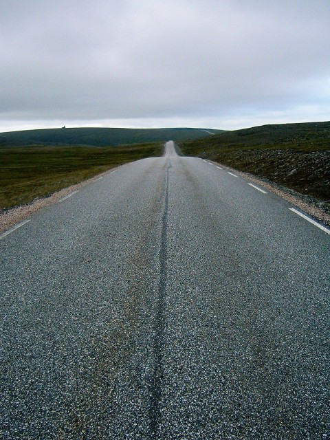 The road across the island of Mager�ya to the North Cape.