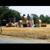 A family and tractor made out of bales of hay. I found this in a tiny village called Suhle.