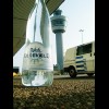 Schiphol Airport, featuring the Carlsberg water which I bought in Denmark.