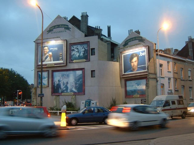 Paintings near the hotel in Bruxelles. Two of them are advertising posters. This was a rather dark m...