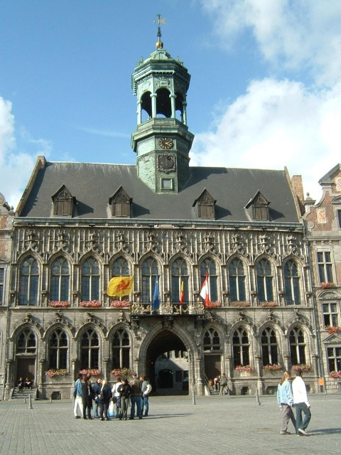 The main square in Mons. I think this must be the town hall.