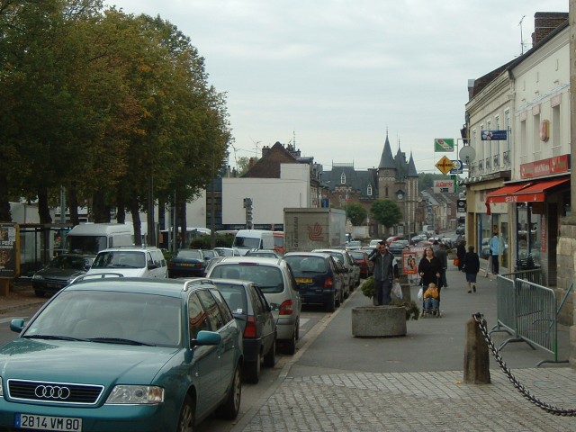 Corbie, a town with piped music in the streets. The river Somme flows through the town but it's easy...