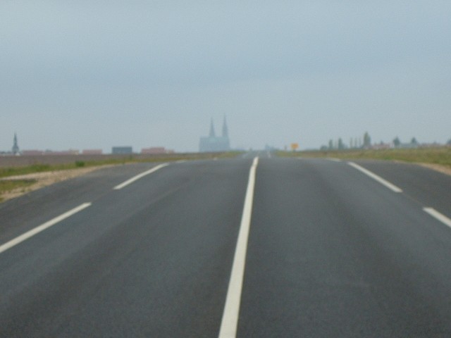 My first view of Chartres, seen from the other side of Champhol-Ois�me.