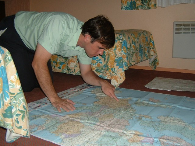 Charting progress in Tours, not knowing that I would be giving up the next morning.