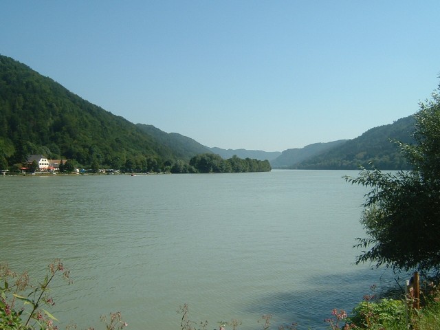 The Danube seen from Kasten. The land on the other bank is still Germany.