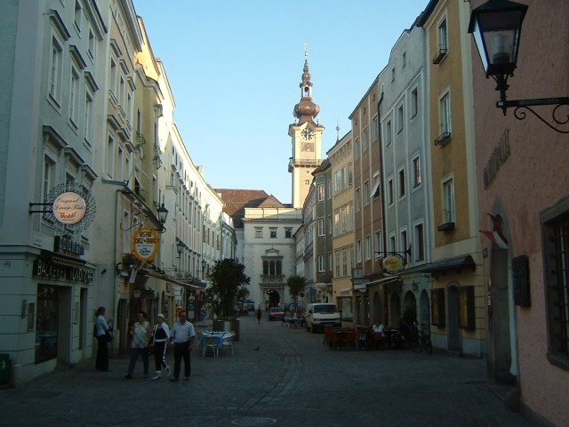 A view of the old part of Linz.