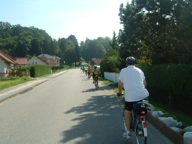 A large group of cyclists. I would manage to overtake all but one of them before the road narrowed a...