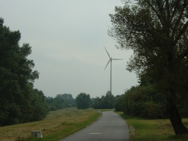 A wind turbine - there's something I won't be glad to see the back of. Unfortunately, the back of it...