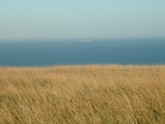 Look, that's France there. I'm now on top of the White Cliffs.