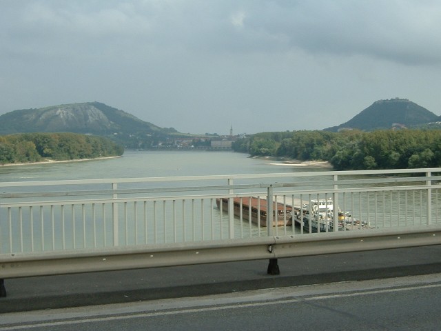 The view from the bridge at Hainburg.