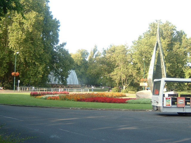 The park on Margrit Island in Budapest.