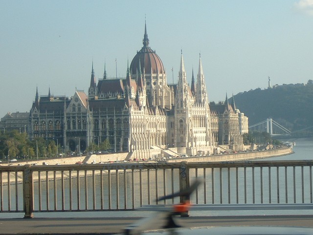 The parliament building in Budapest or, more specifically, Pest.