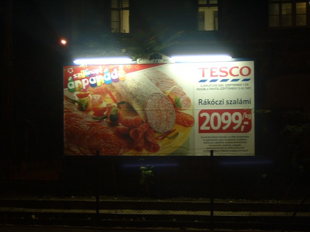 Ah, they have Tesco in Hungary. And a rather small unit of currency.