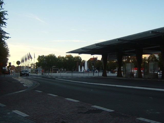 Bruges bus station, just outside my Hotel. Look at the width of this cycle lane in the foreground!