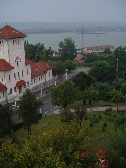 Another view from another hotel. This one is in Drobeta-Turnu Severin. That's the fire station on th...