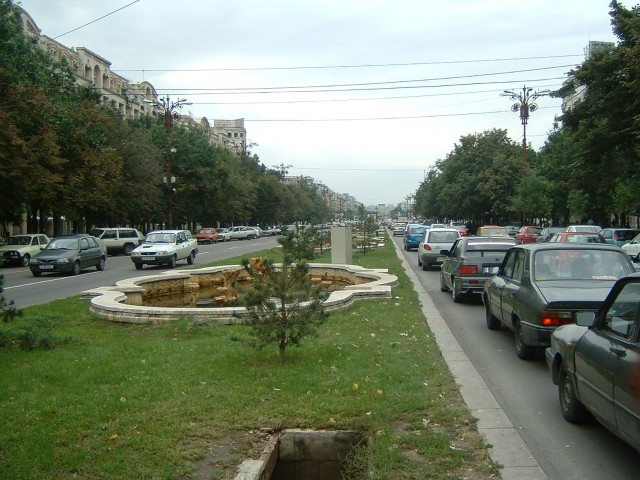Unirii Boulevard, once known as the <i>Boulevard of the Victory of Socialism</i>, another of the dic...