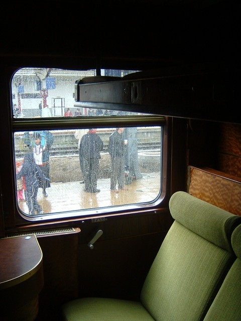 My cabin on the train. It's designed for three people but no luggage so it was fortunate that I got ...