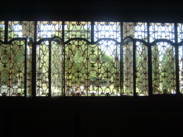 The view from inside the Imperial council Chamber.