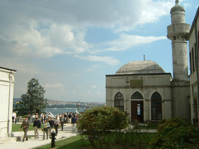 The Terrace Mosque, with a view across the Bosphorus.