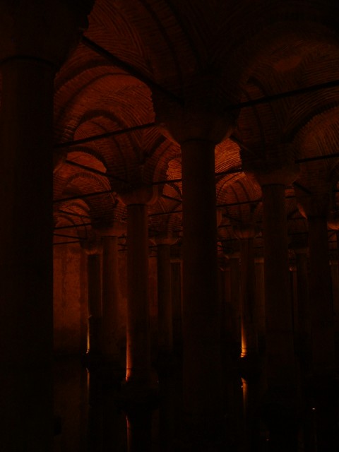 It's hard to tell at first how big this place is; it's all rather dark.