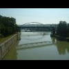 A bridge across one branch of the Danube at Passau.