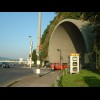On the way into Linz. The sign for my hotel pointed into that tunnel, which is for motor traffic onl...