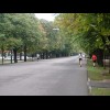 Prater Huuptallee, a broad straight traffic-free road running from the centre of Vienna right out in...