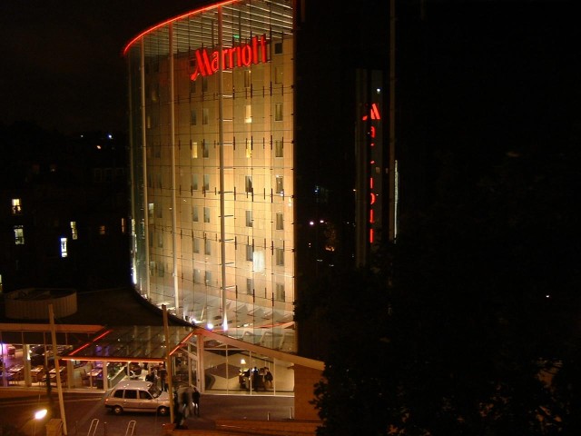 The view from my Kensington hotel of a much grander hotel, which was vaguely familiar to me from whe...