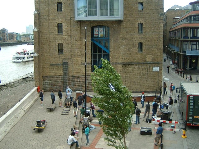 Some filming going on by Tower Bridge.