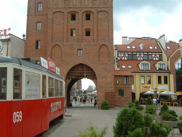 One of the gates of Olsztyn's town centre.