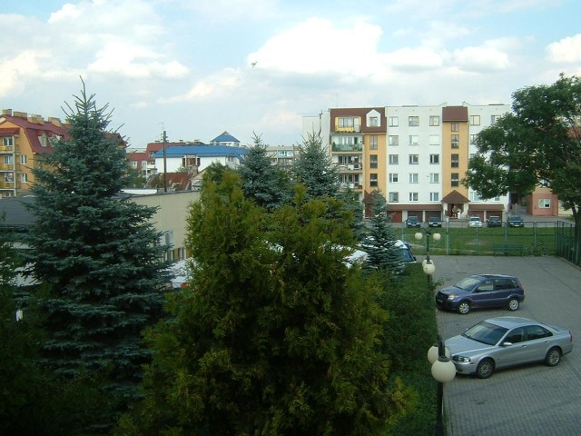 The view from the hotel room in Suwalki. The hotel was a bit strange. Its back looked a lot better t...