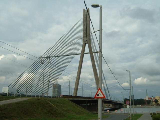 The Vansu Tilts bridge ver the River Daugava.