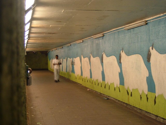 The subway under the old M41 at Shepherd's Bush.