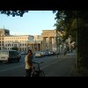 Posing in front of the Brandenburg Gate.