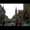 Another view of the main square. The building on the right is the Town Hall. The statue, of course, ...