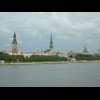 Riga's old town seen from the bridge.