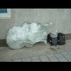 I didn't find a bike bag in the end so I made do with three rolls of clingfilm instead. Buying cling...