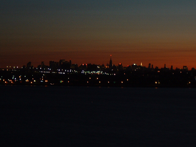 You can see the ESB clearly now. The bright pointy thing a few buildings to its right is its friend.