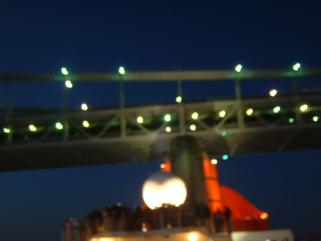 Sorry. I really wanted to get a picture of this and it came out blurry. This is the funnel going und...