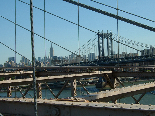 A view from the Brooklyn Bridge.