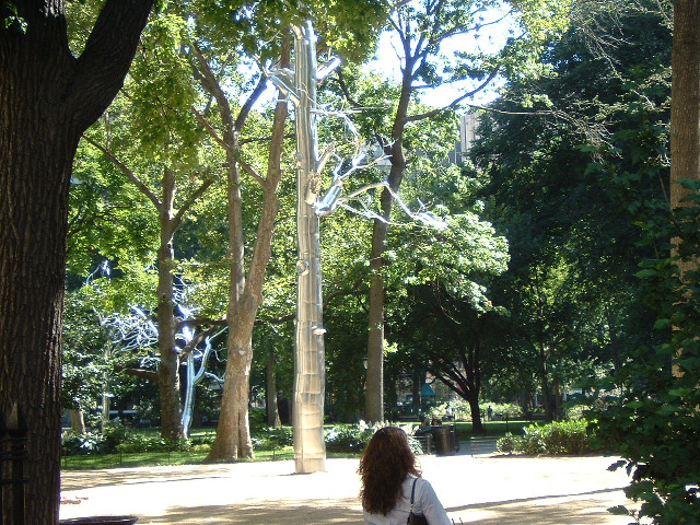 Madison Square Park, not to be confused with Madison Square Gardens which is something else. Yes, so...