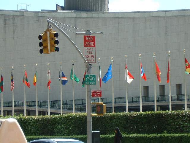 $205? That's a bit random, isn't it? In the background here are some of the flags of the United Nati...