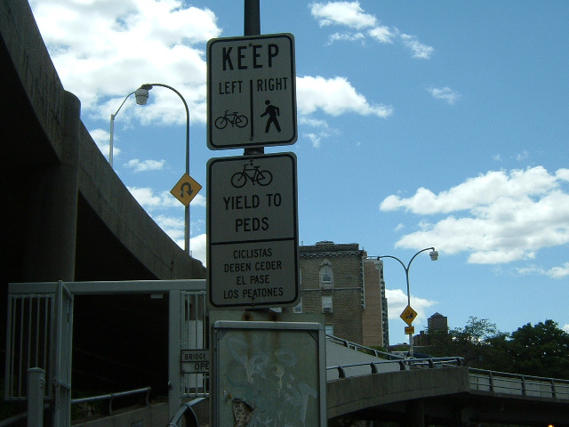 A lot of the signs in this area are in Spanish.