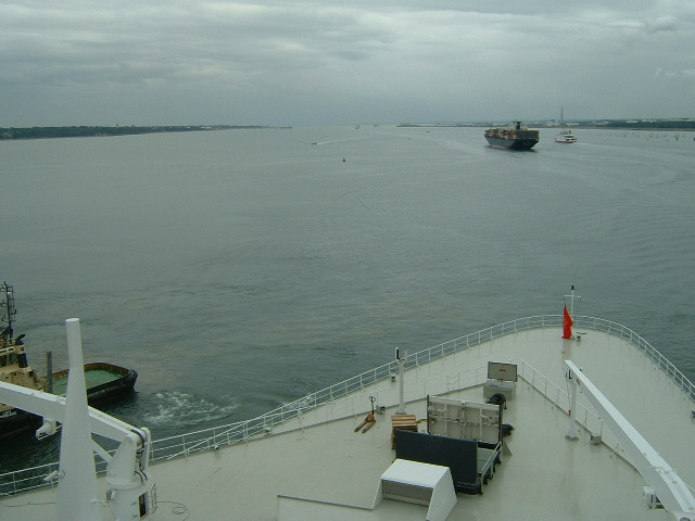 Looking down Southampton Water towards The Solent. This is quite a busy piece of water.