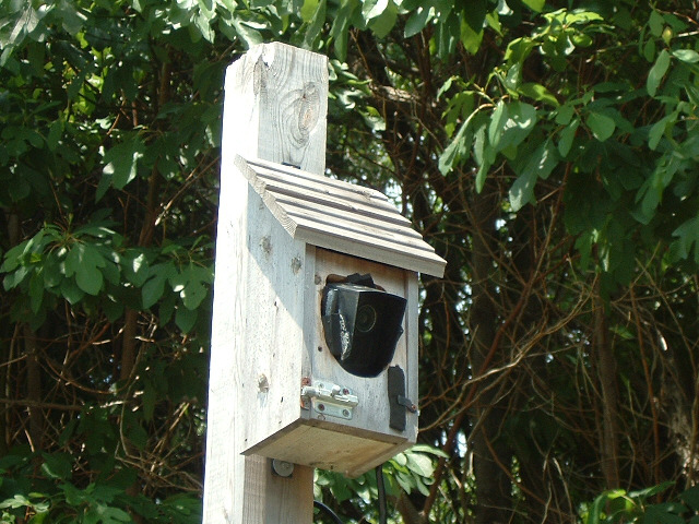 What's this? A speed camera? If it is, it's very small. Perhaps it's the 'electrical mechanical devi...