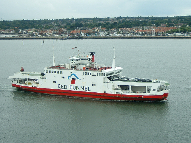 One of the Isle of Wight ferries. They're cool boats these; they don't have a particular front or ba...