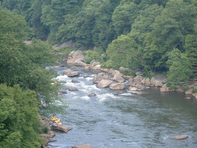 This valley is popular with canoeists and rafters as well as with cyclists.